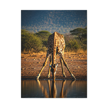 Giraffe Reflection Safari Serenity Wall Art & Canvas Prints