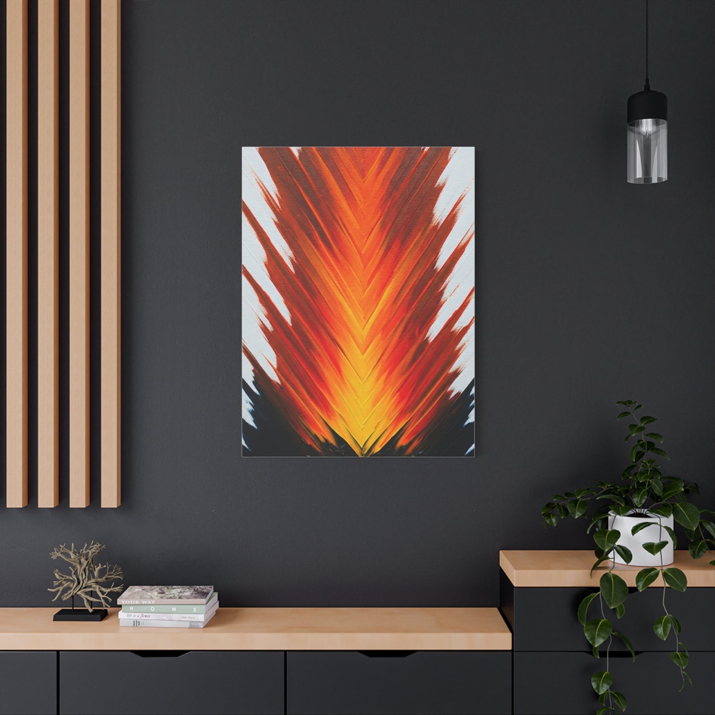 Vertical Fire Burst Abstract Wall Art & Canvas Prints