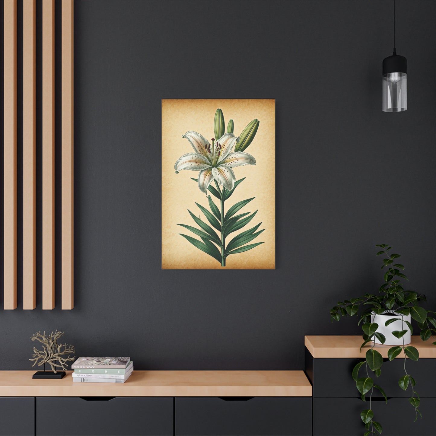 Lily Blossom Illustration Wall Art & Canvas Prints