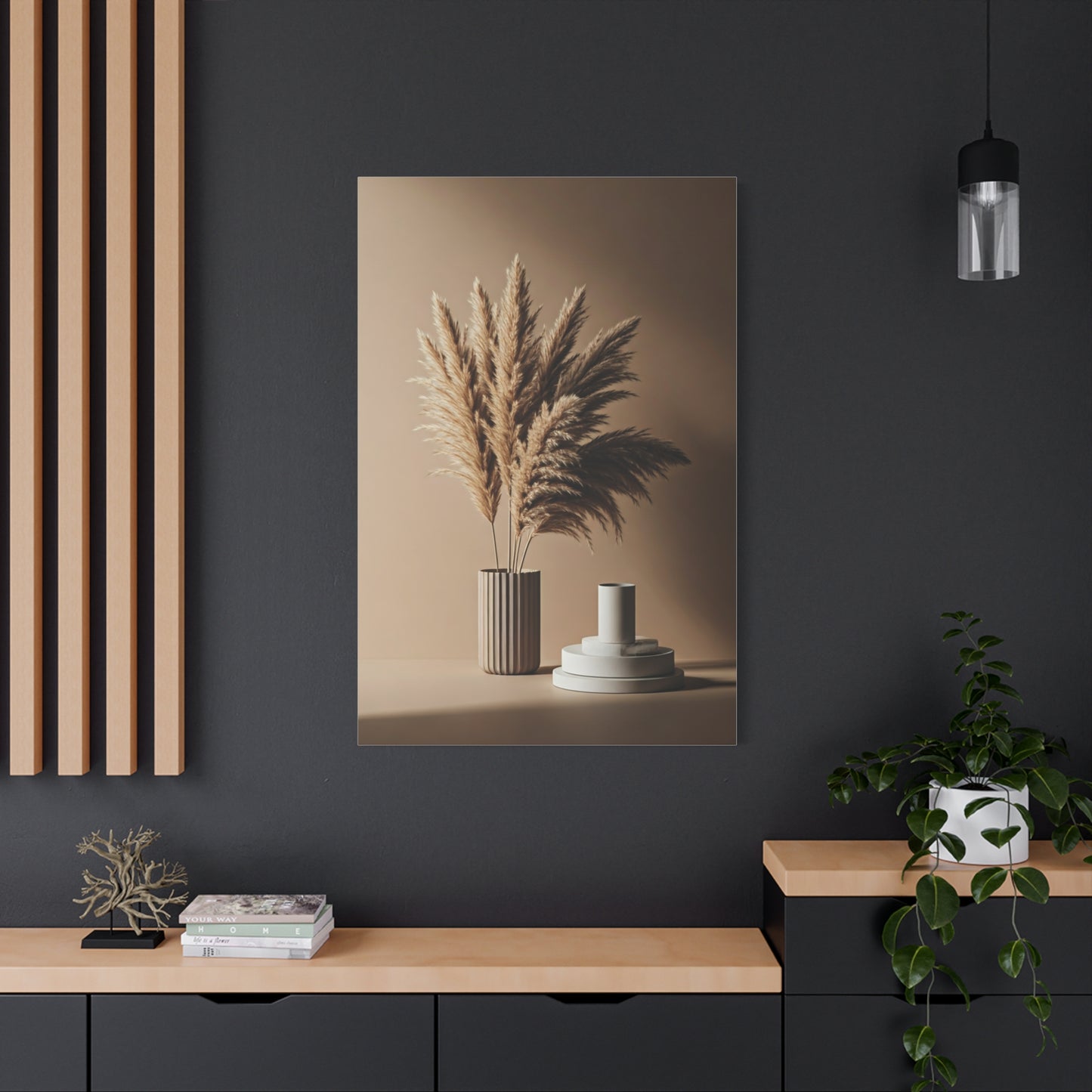 Pampas Grass Neutral Still Life Wall Art & Canvas Prints