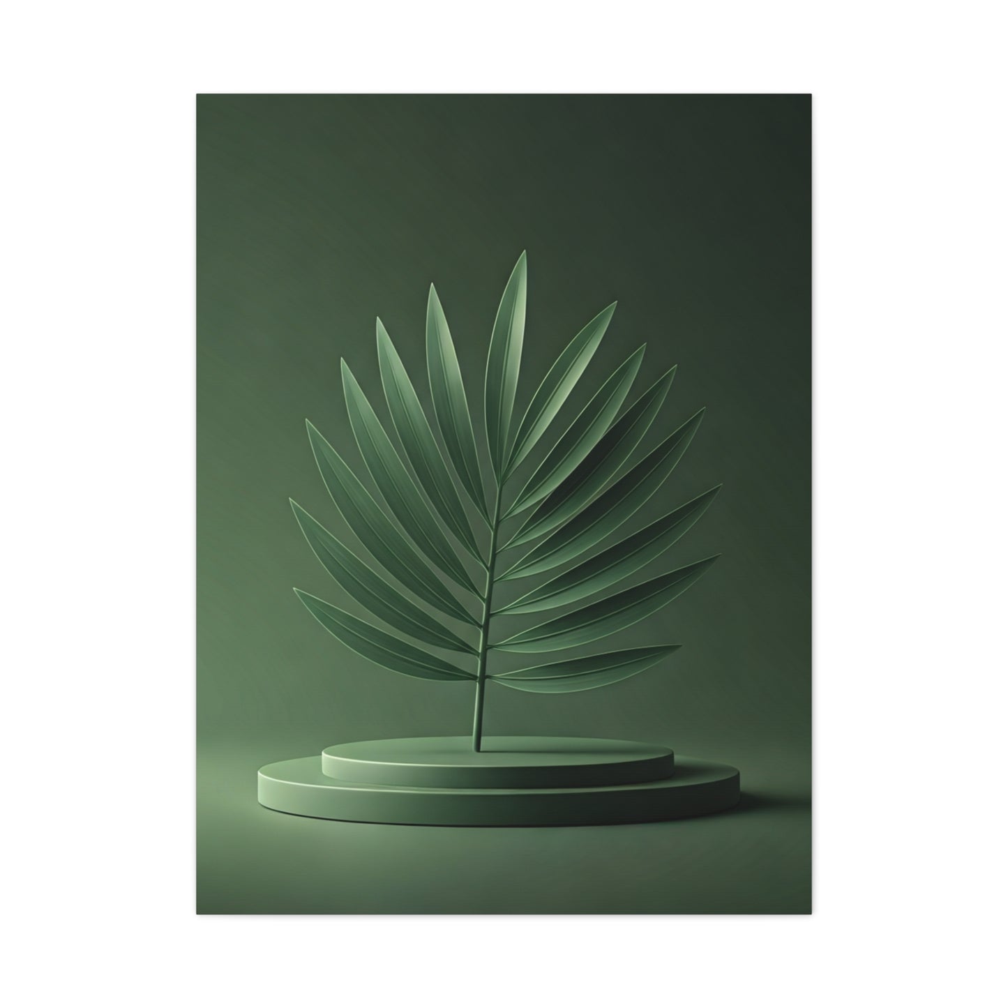 Sculpted Palm Leaf Minimalist Wall Art & Canvas Prints