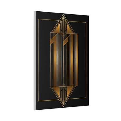 Art Deco Eleven Luxe Number Wall Art & Canvas Prints