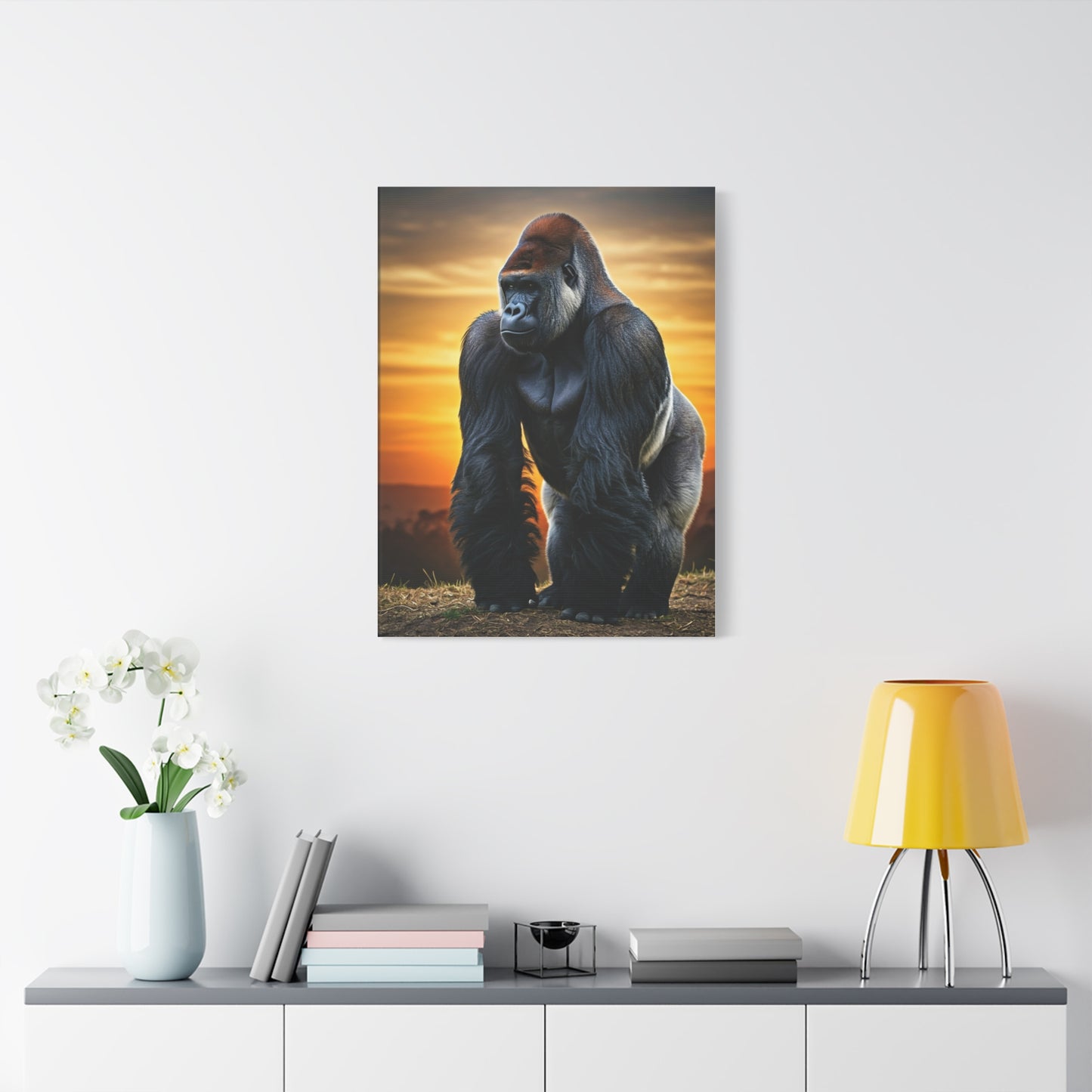 Majestic Gorilla Strength Portrait Wall Art & Canvas Prints