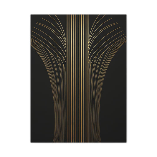 Golden Palm Rise Art Deco Wall Art & Canvas Prints