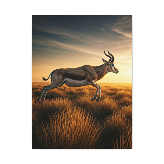 Antelope Leap Across the Plains Wall Art & Canvas Prints