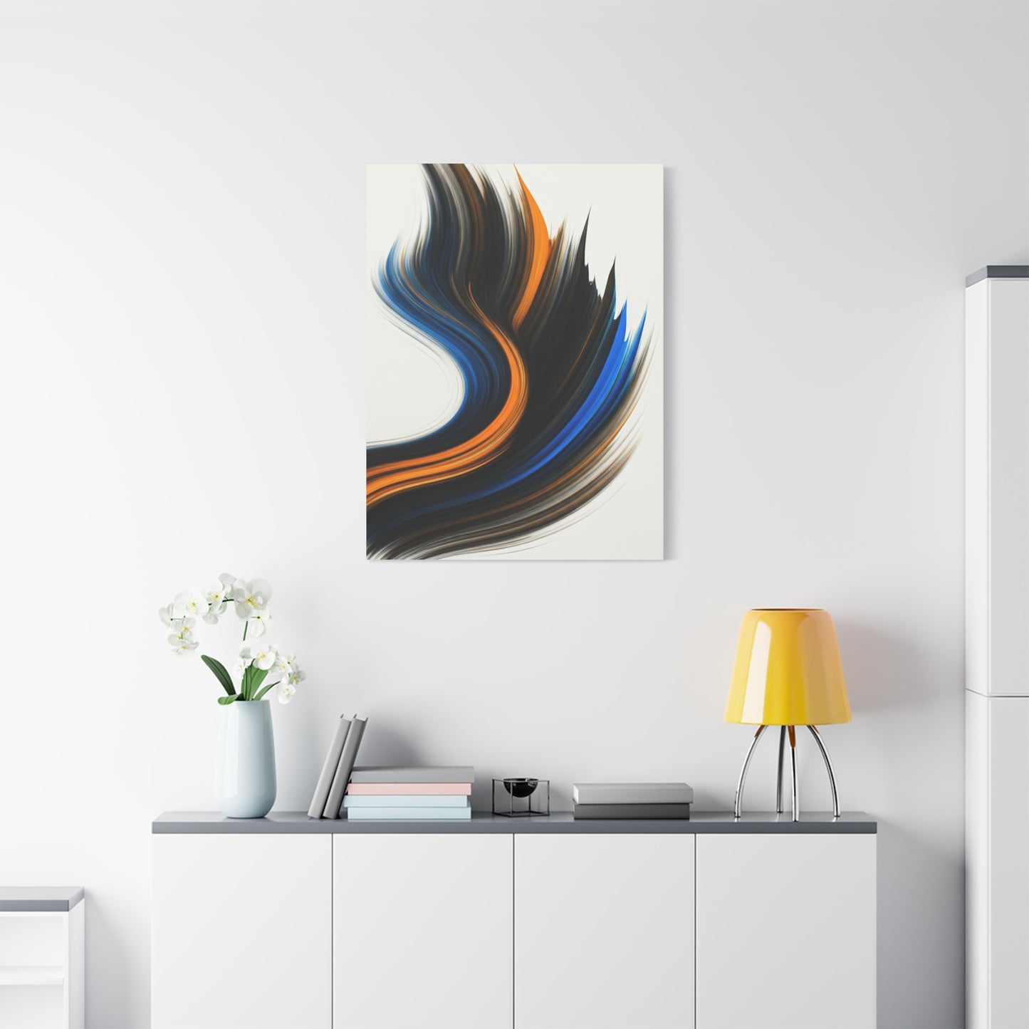 Blue and Gold Flow Abstract Wall Art & Canvas Prints