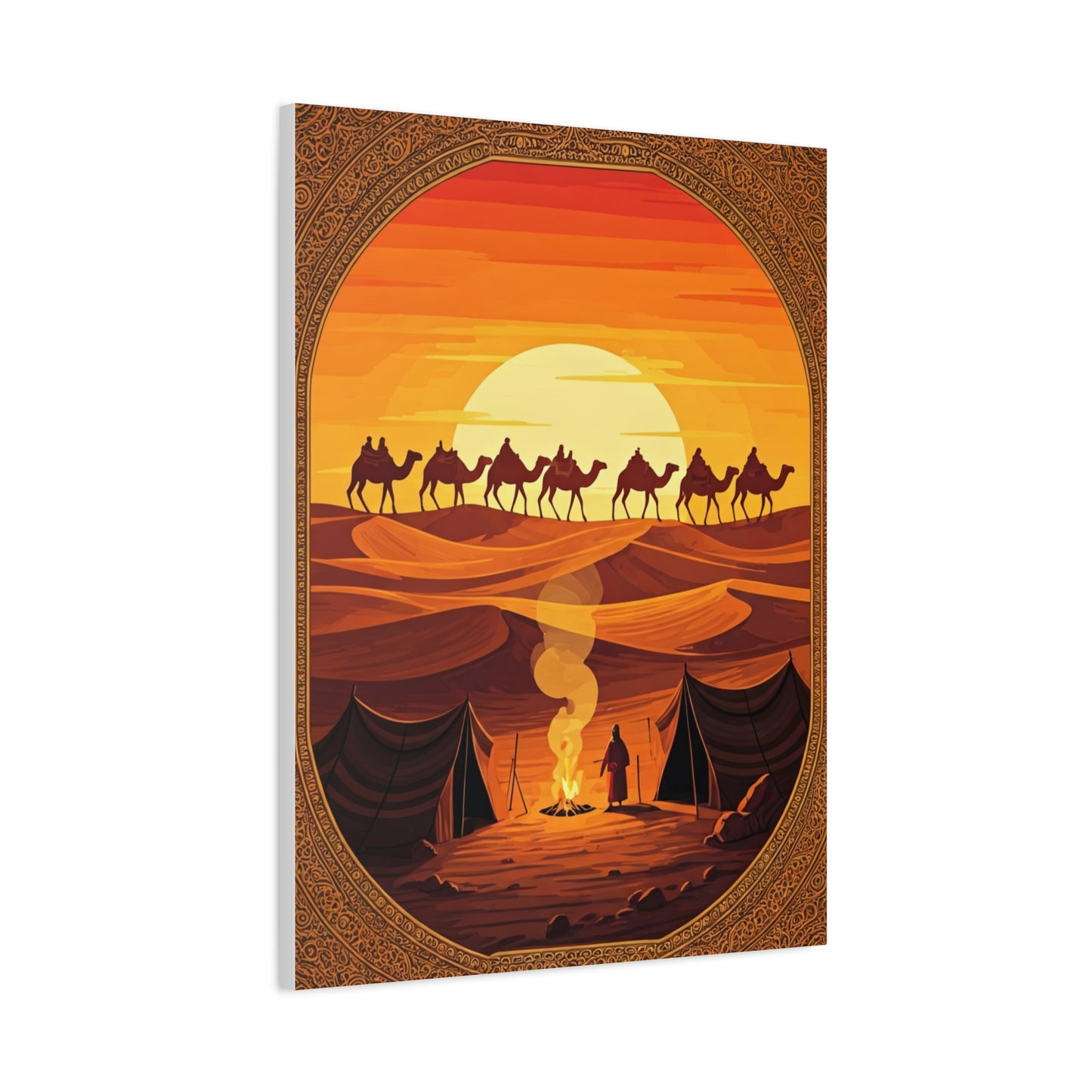 Desert Caravan at Dusk Wall Art & Canvas Prints