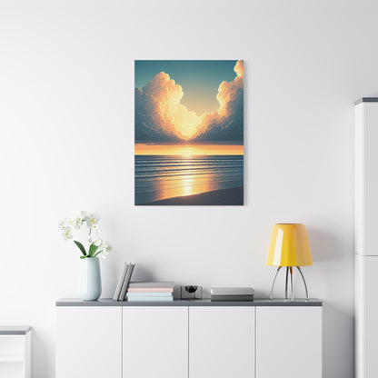 Golden Cloudburst Sunset Waves Wall Art & Canvas Prints