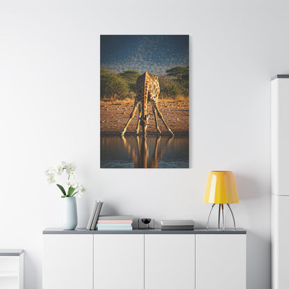 Giraffe Reflection Safari Serenity Wall Art & Canvas Prints
