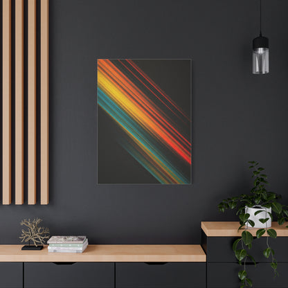Multicolor Diagonal Energy Abstract Wall Art & Canvas Prints