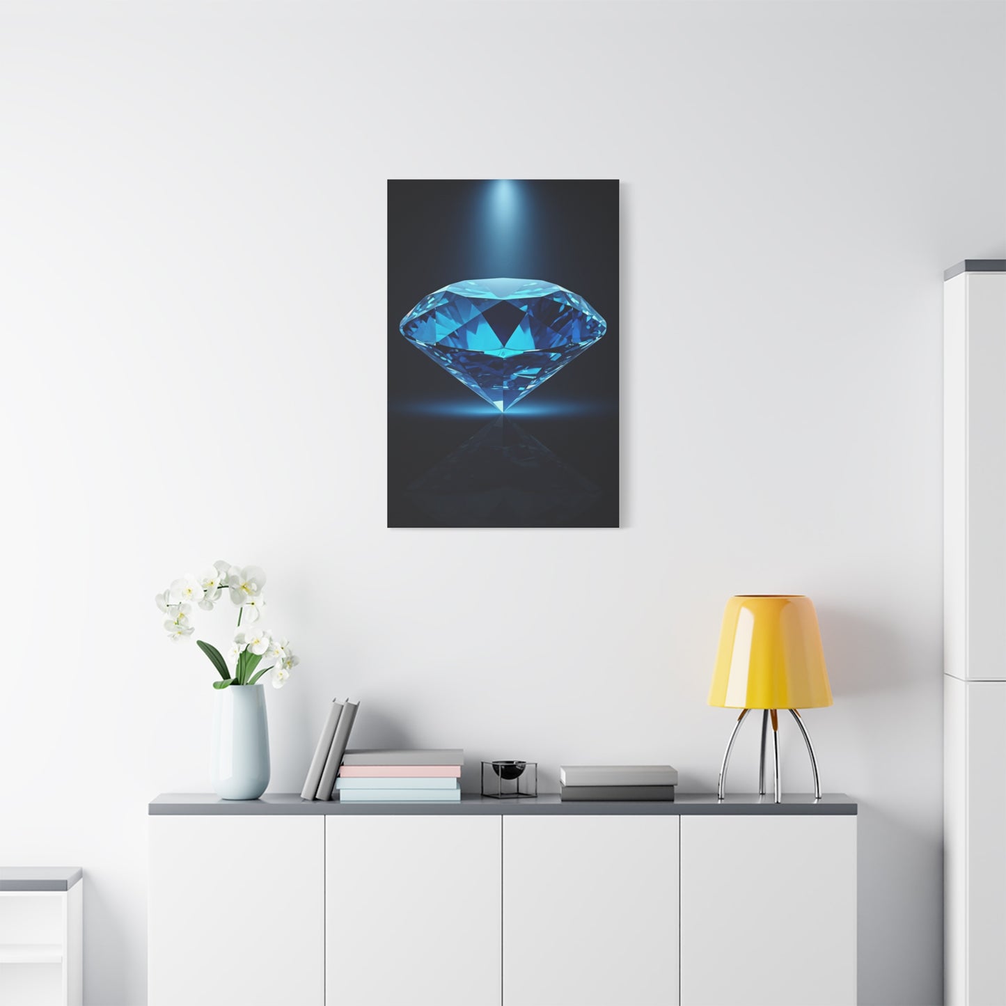 Blue Diamond Reflection Wall Art & Canvas Prints