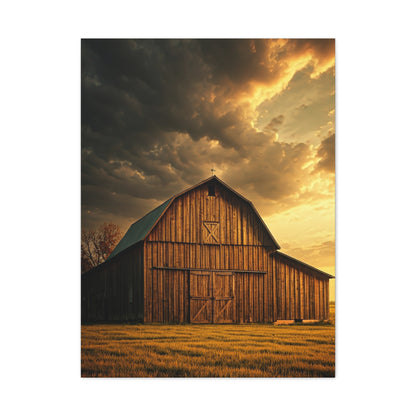 Barn Interior Wooden Floor Glow Wall Art & Canvas Prints