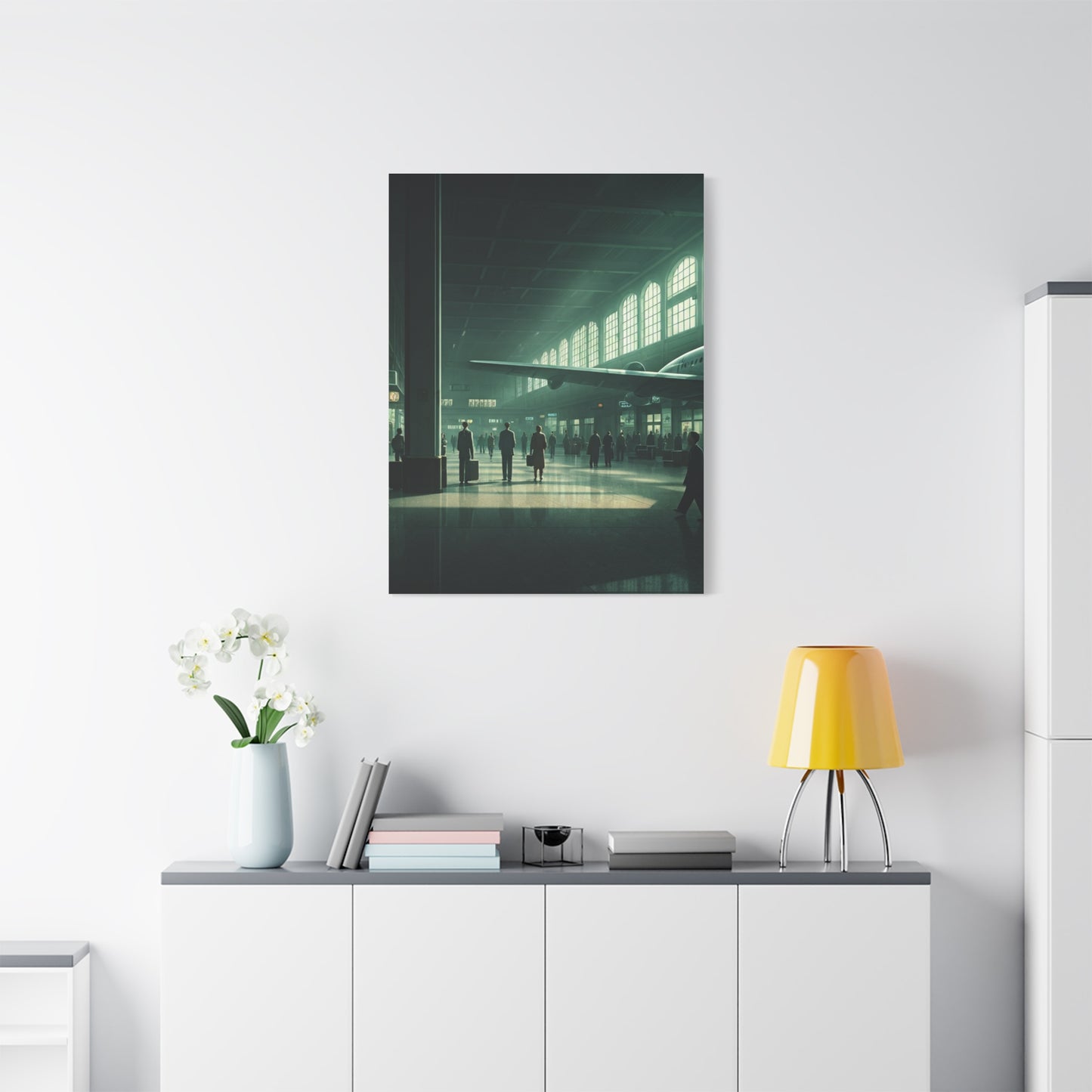 Modern Transit Hall Cinematic Scene Wall Art & Canvas Prints