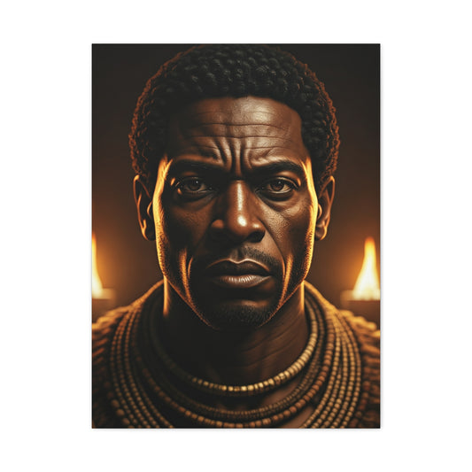 Regal Warrior King Portrait Wall Art & Canvas Prints