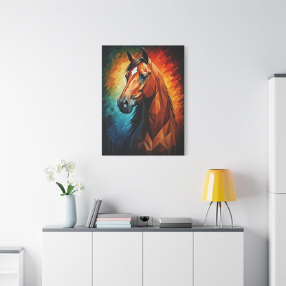 Geometric Spectrum Horse Portrait Wall Art & Canvas Prints