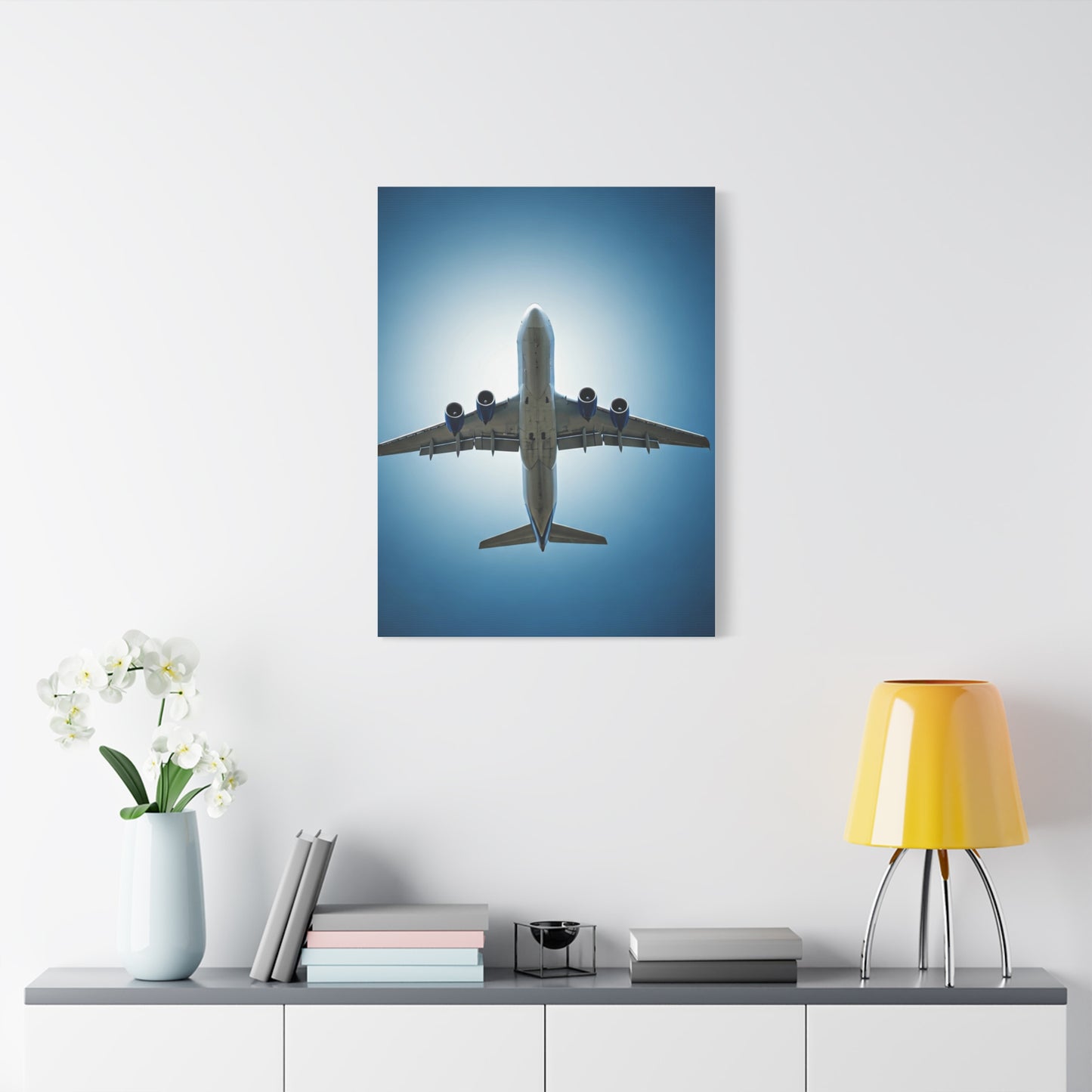 Airplane Ascent Into the Open Sky Wall Art & Canvas Prints