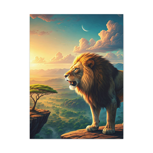 Lion Over the Horizon Majesty Wall Art & Canvas Prints