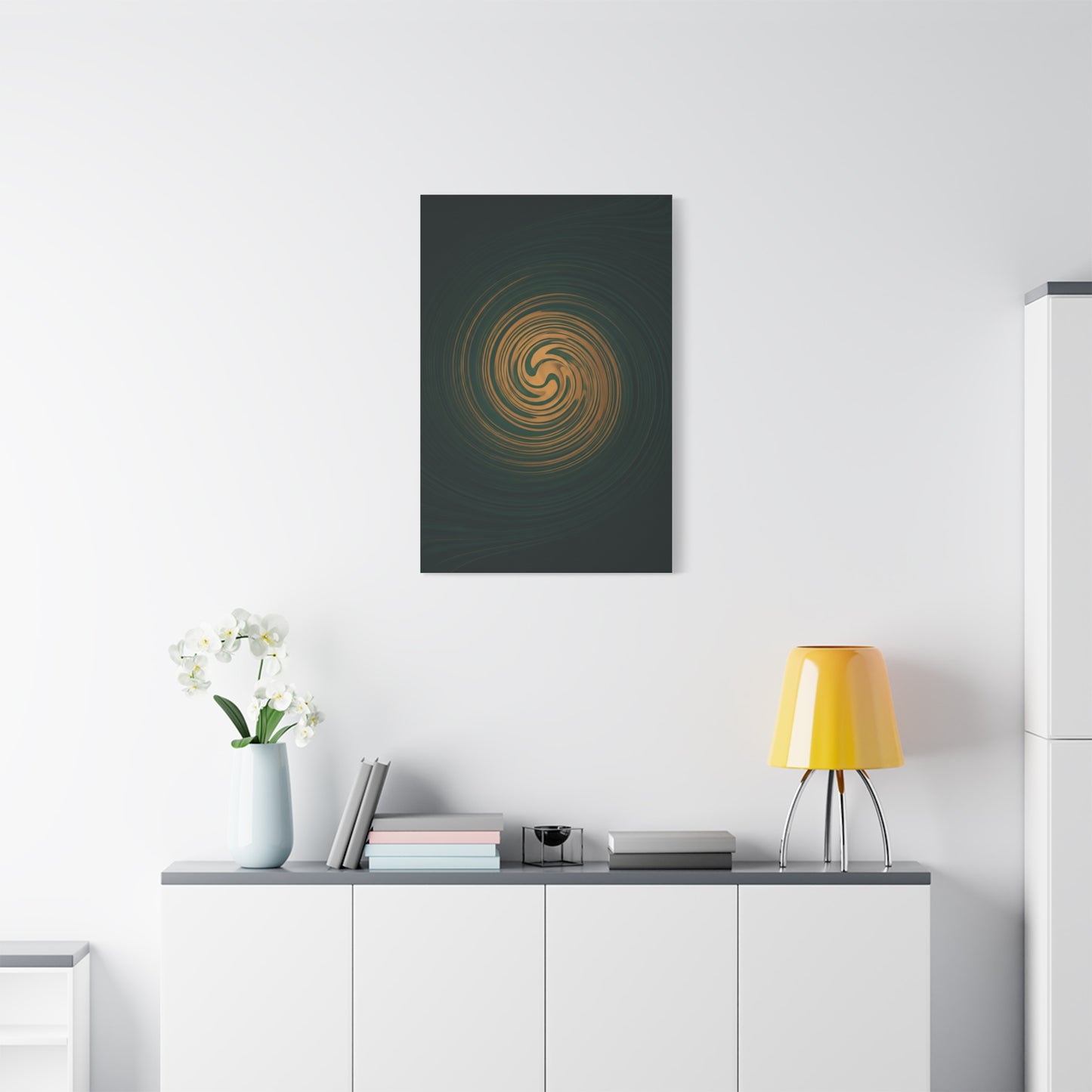 Golden Abyss Spiral Wall Art & Canvas Prints