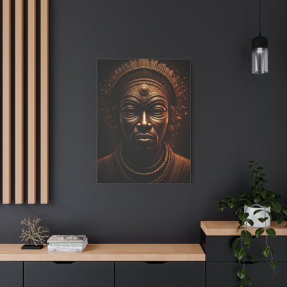 Golden Tribal Mask Legacy Wall Art & Canvas Prints