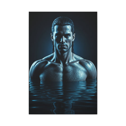 Blue Depth Masculine Form Wall Art & Canvas Prints