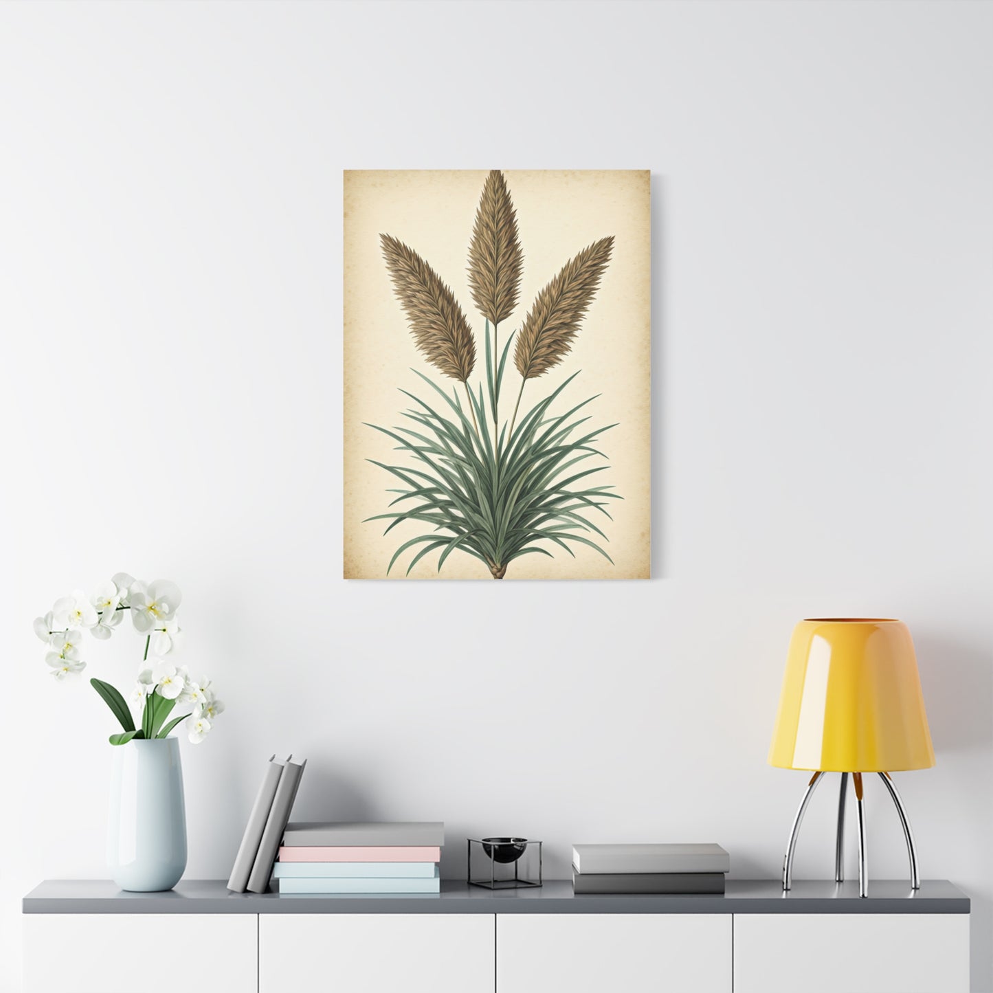 Wild Grass and Seed Heads Illustration Wall Art & Canvas Prints
