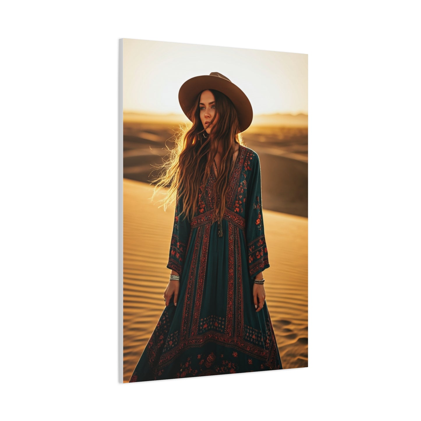 Desert Bohemian Wanderer Woman Wall Art & Canvas Prints