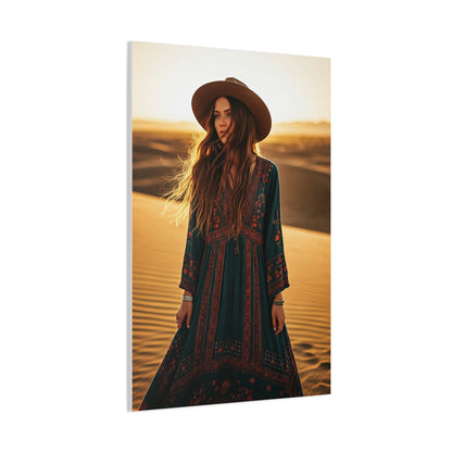 Desert Bohemian Wanderer Woman Wall Art & Canvas Prints
