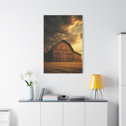 Barn Interior Wooden Floor Glow Wall Art & Canvas Prints