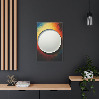 Celestial White Orb Modern Abstract Wall Art & Canvas Prints