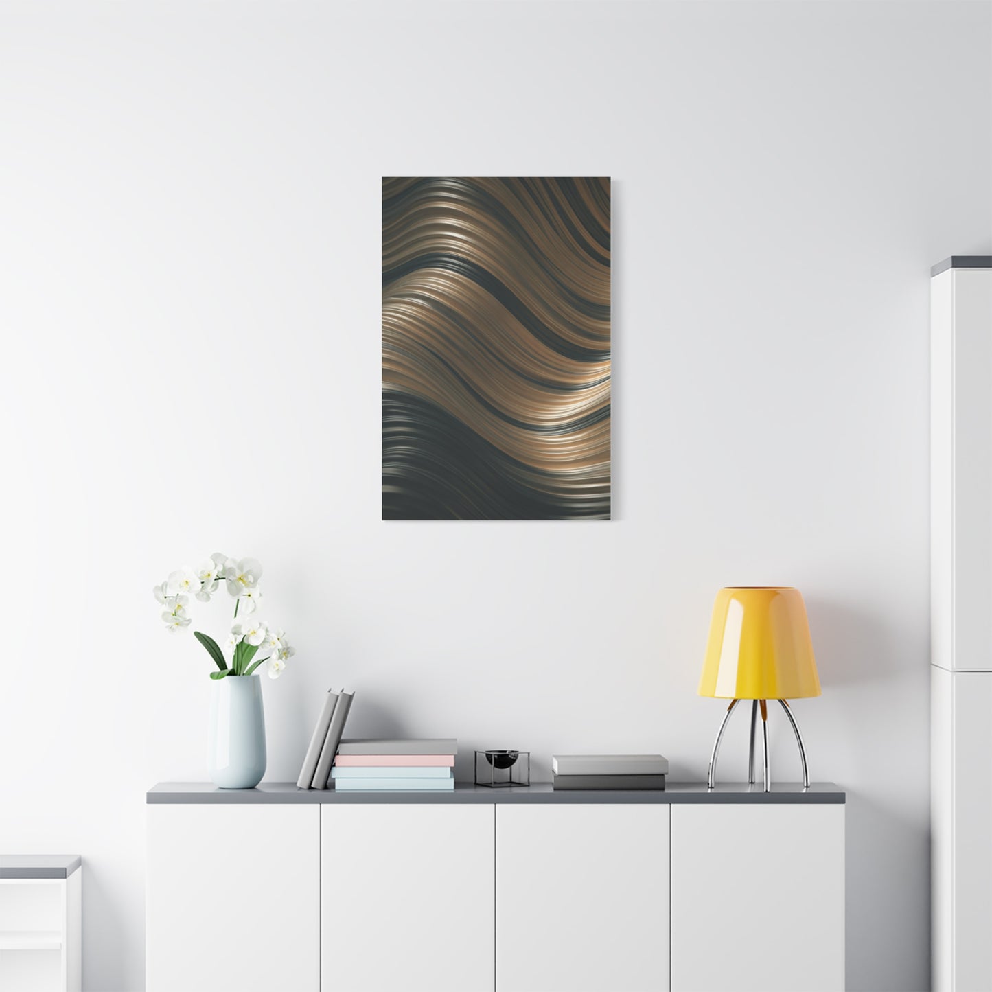 Gilded Waveform Abstract Wall Art & Canvas Prints