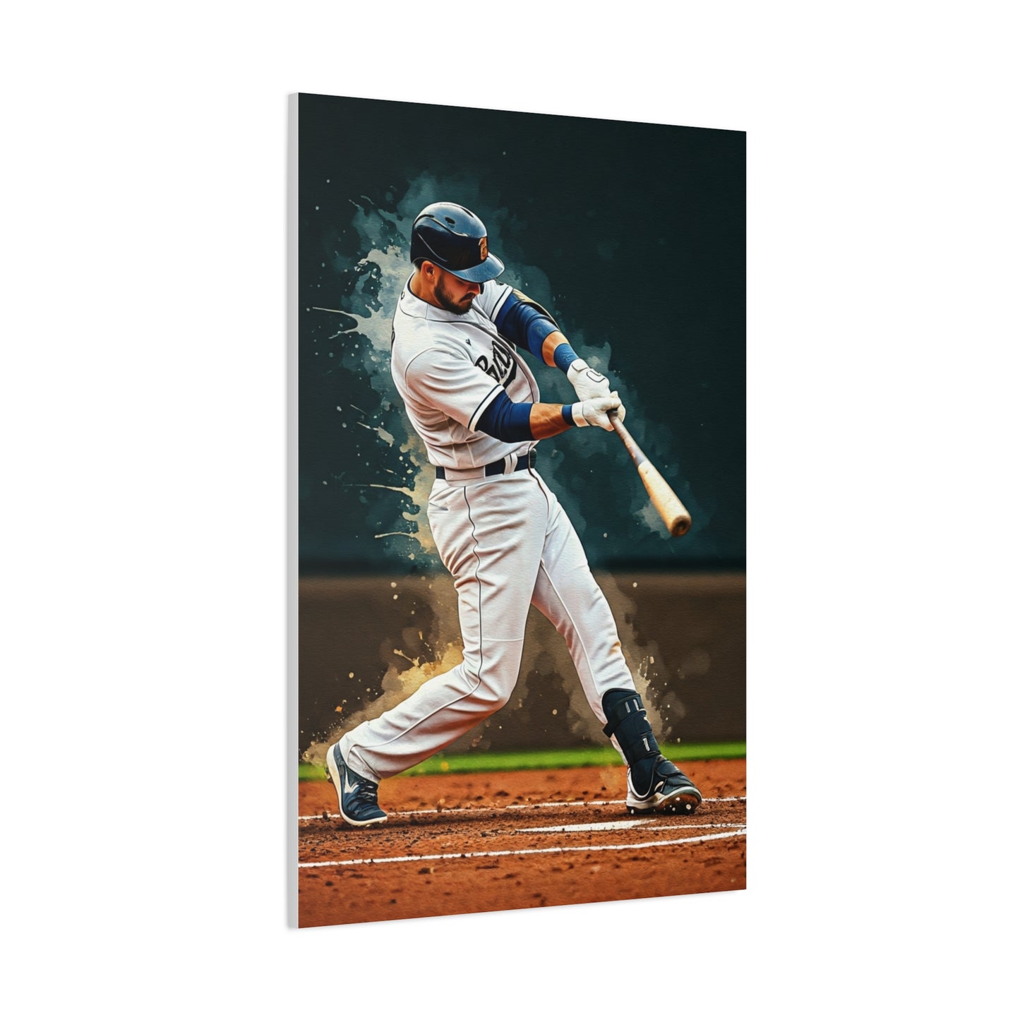 Home Run Swing Impact Baseball Wall Art & Canvas Prints