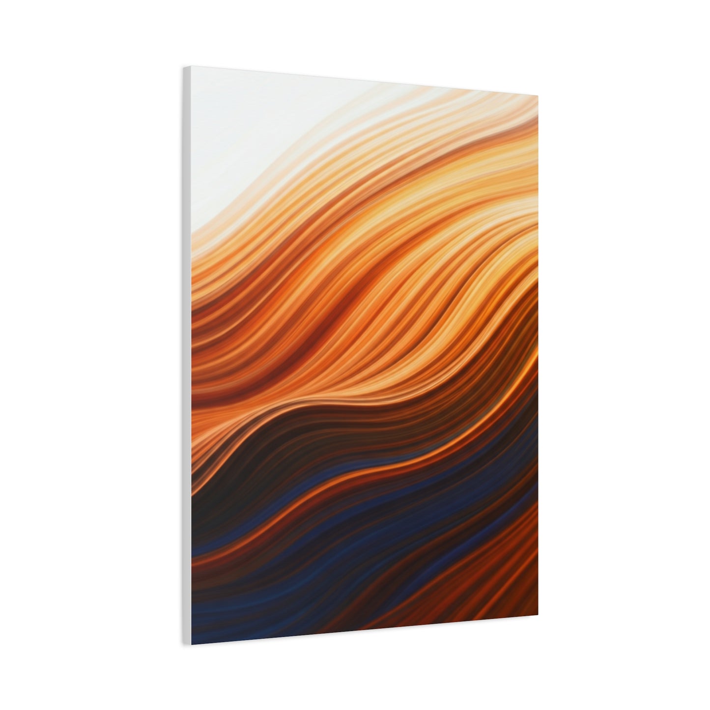 Warm Layered Wave Abstract Wall Art & Canvas Prints