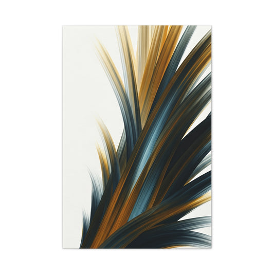 Blue and Gold Abstract Motion Wall Art & Canvas Prints