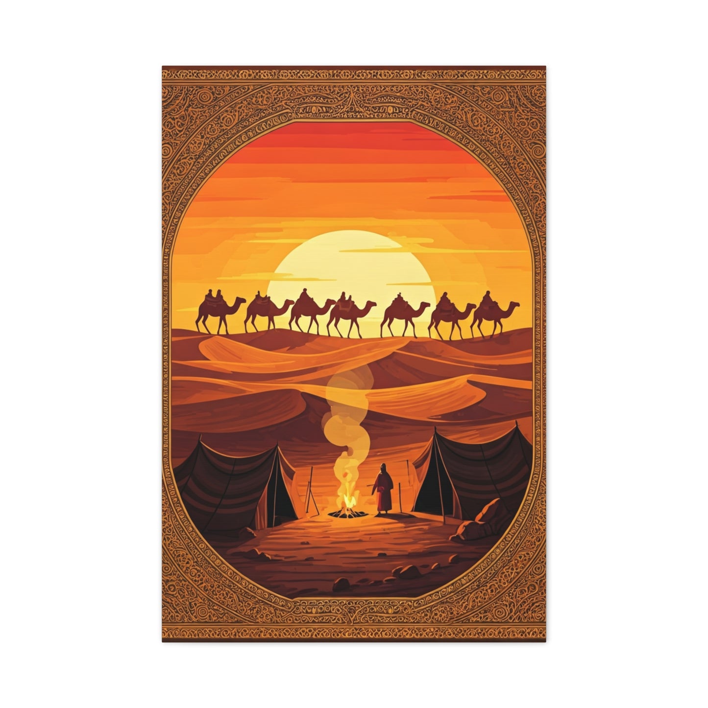 Desert Caravan at Dusk Wall Art & Canvas Prints