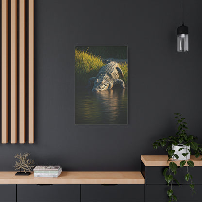 Crocodile Waterside Stillness Wall Art & Canvas Prints