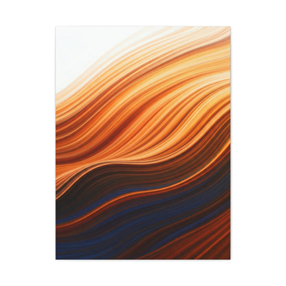 Warm Layered Wave Abstract Wall Art & Canvas Prints