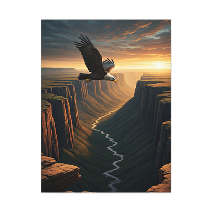 Eagle Over the Canyon Wall Art & Canvas Prints