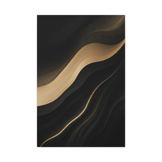 Golden Flow Abstract Wave Wall Art & Canvas Prints
