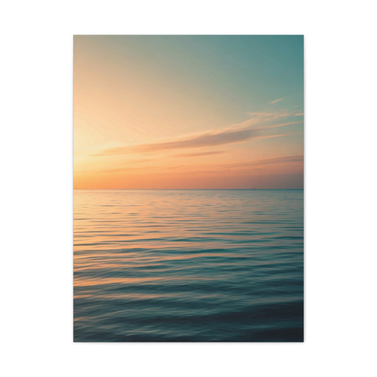 Tranquil Sunset Sea Horizon Wall Art & Canvas Prints
