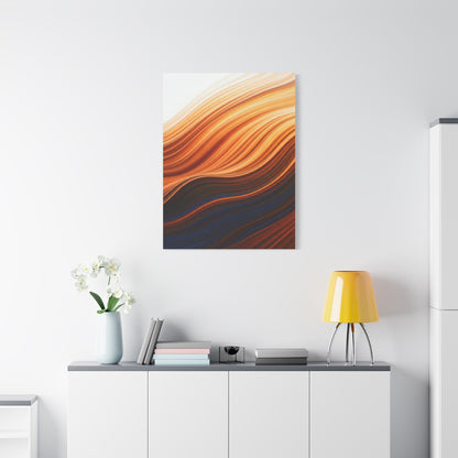 Warm Layered Wave Abstract Wall Art & Canvas Prints