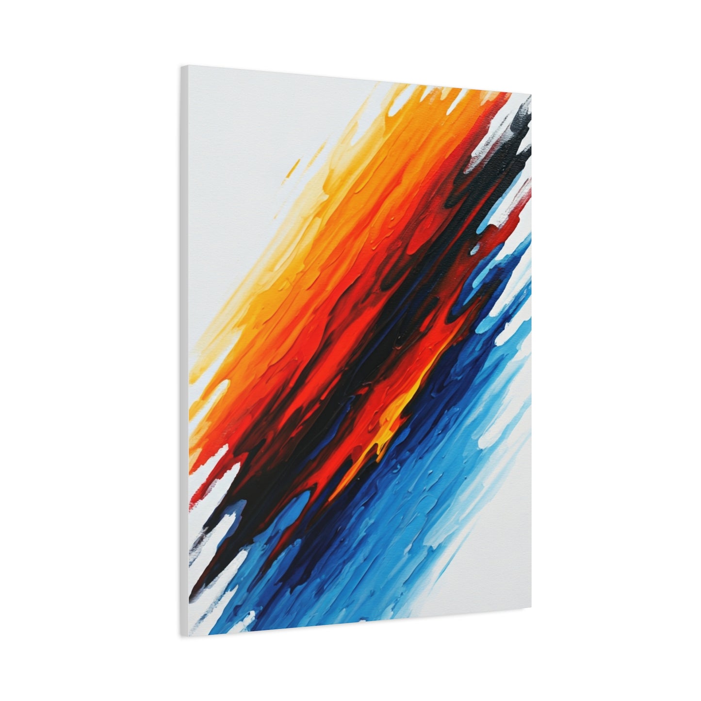 Expressive Red and Blue Abstract Wall Art & Canvas Prints