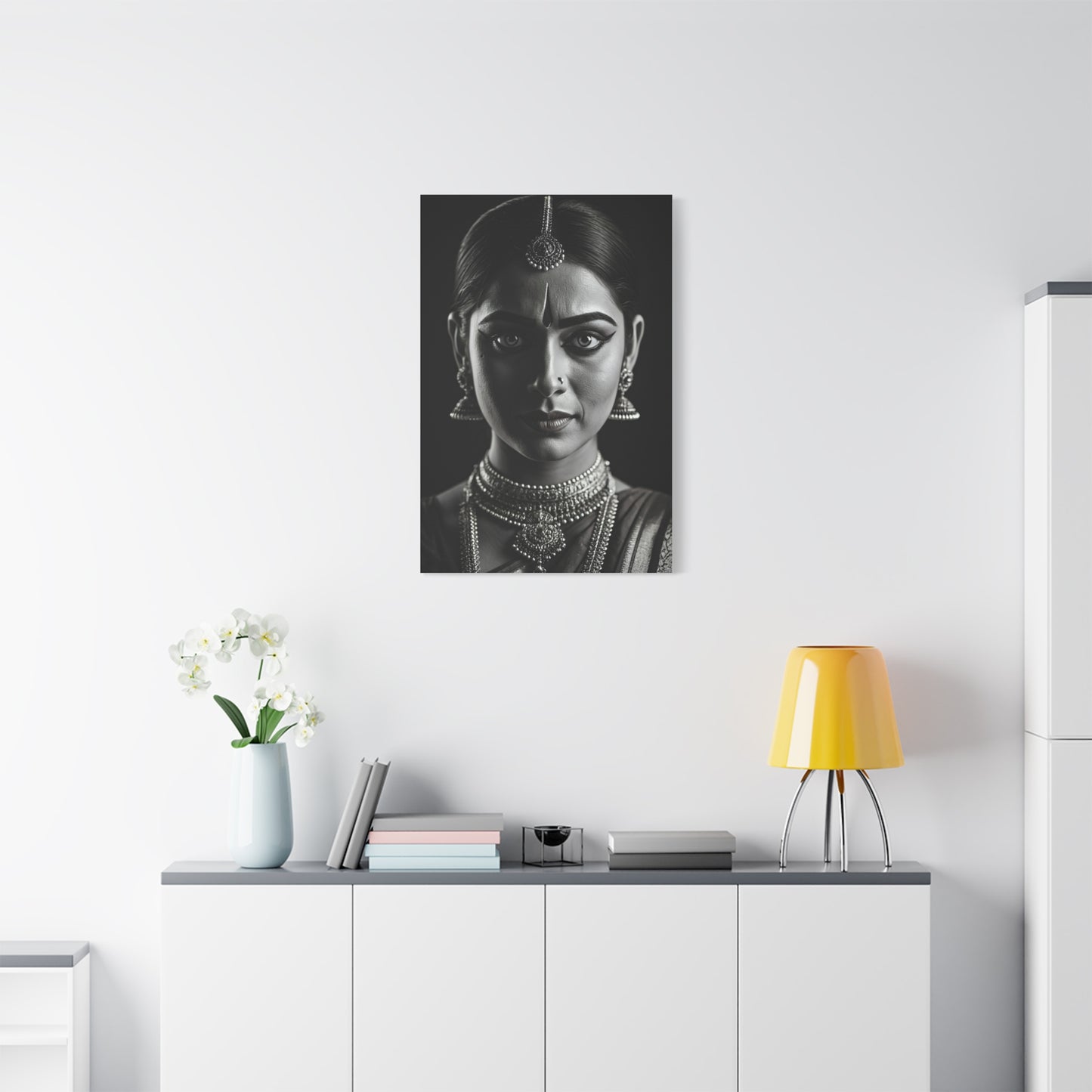 Timeless Elegance Black & White Cultural Portrait Wall Art & Canvas Prints