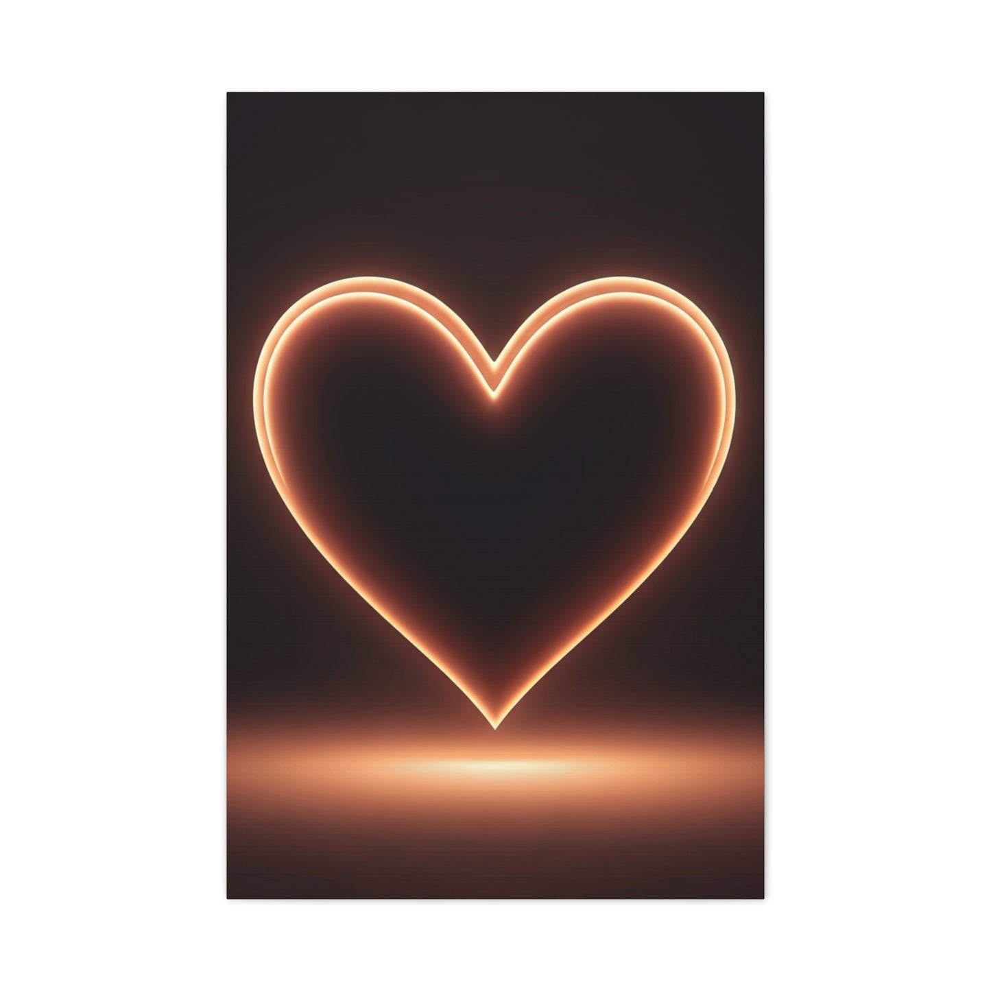 Luminous Heart Minimal Glow Wall Art & Canvas Prints