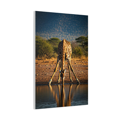 Giraffe Reflection Safari Serenity Wall Art & Canvas Prints