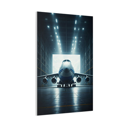 Futuristic Hangar Jet Power Wall Art & Canvas Prints