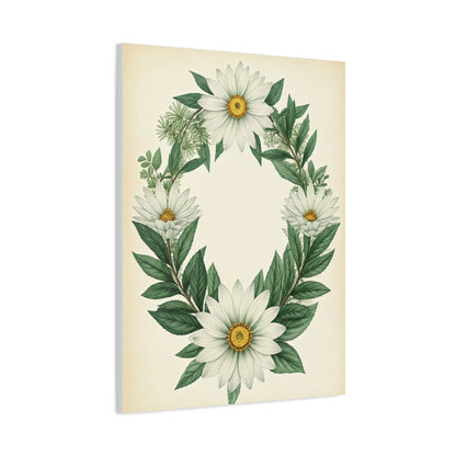 Floral Wreath Illustration Wall Art & Canvas Prints
