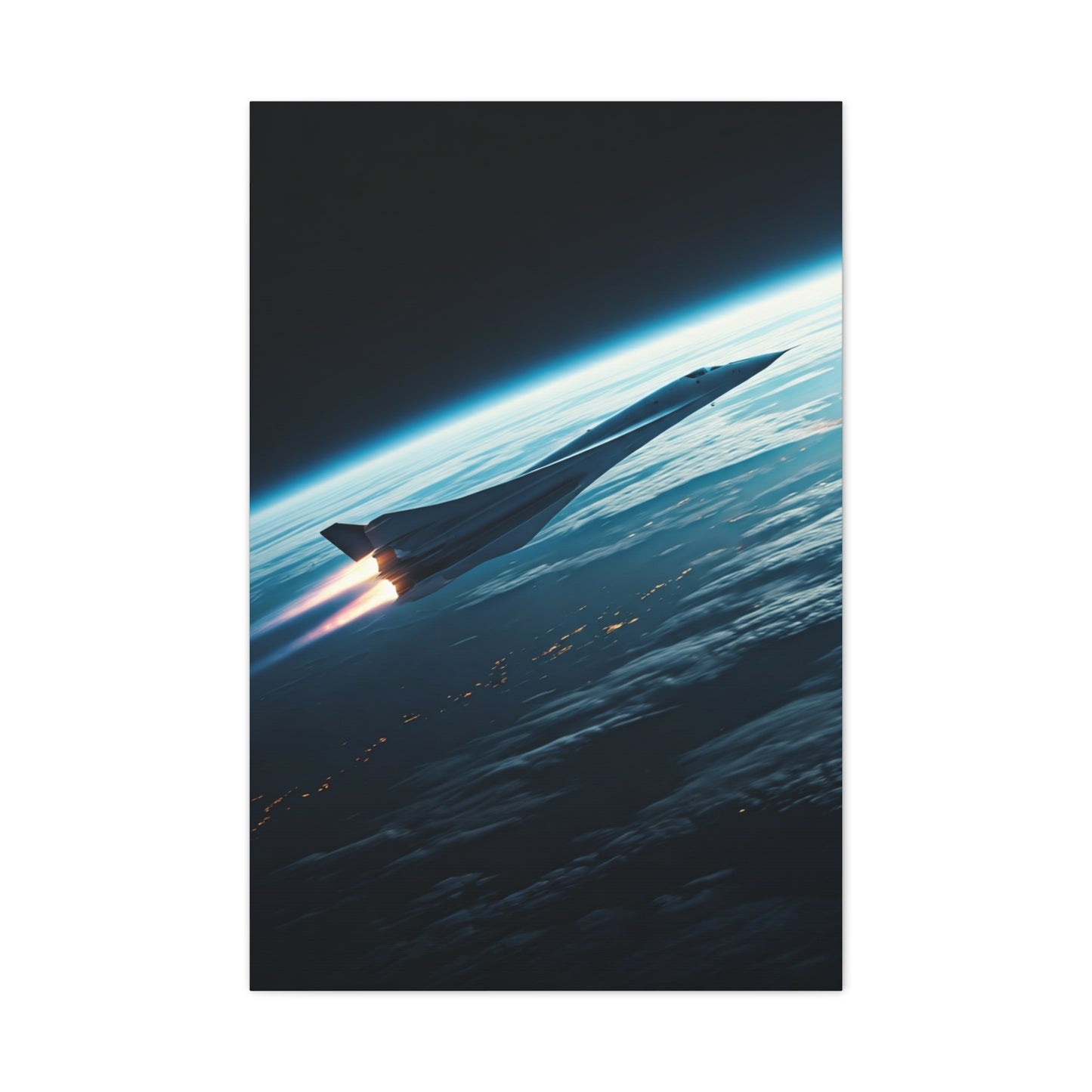 Elegant Concept Aircraft Above Clouds Wall Art & Canvas Prints