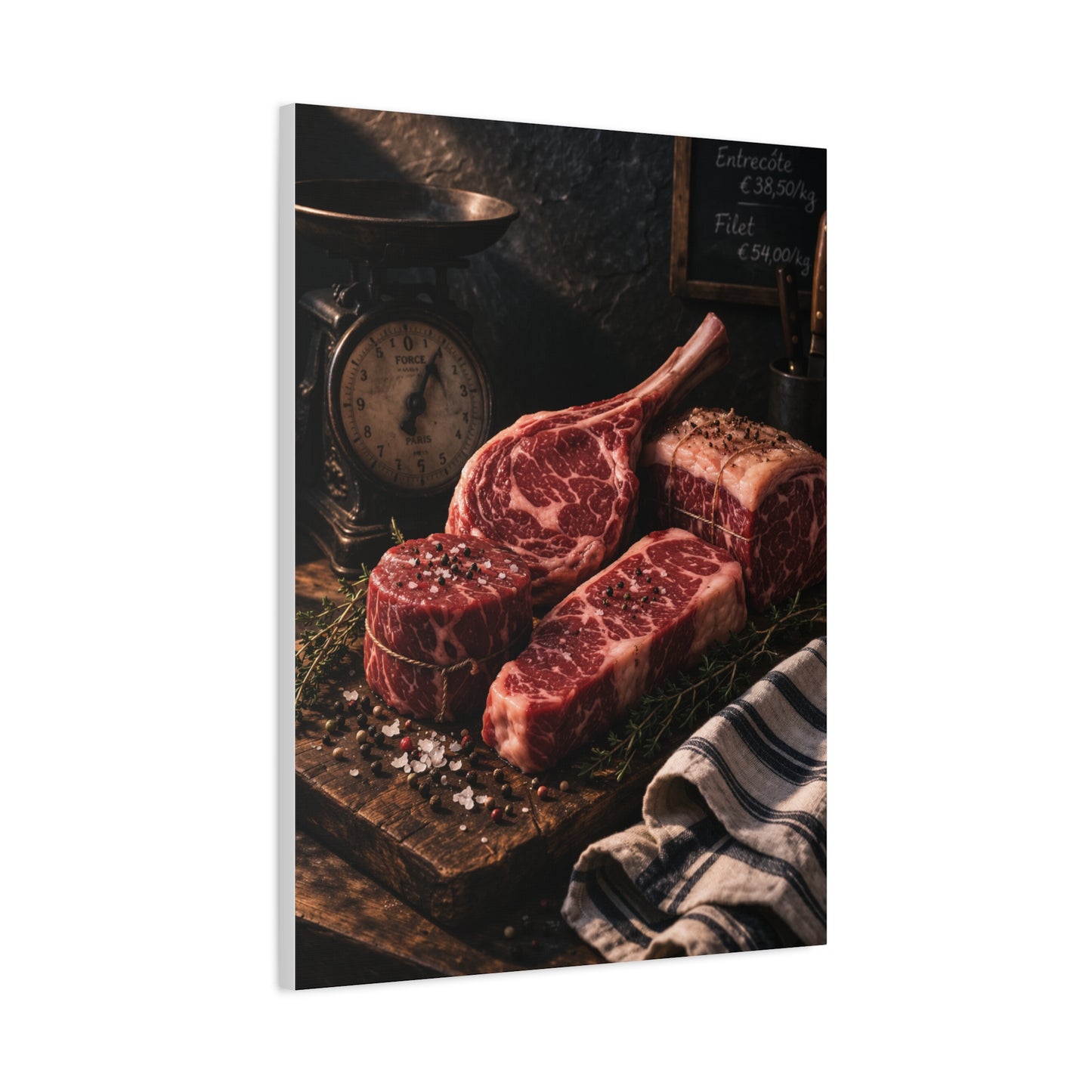 Premium Butcher Counter Steak Still Life Wall Art & Canvas Print