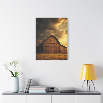 Barn Interior Wooden Floor Glow Wall Art & Canvas Prints