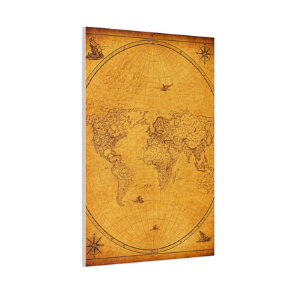 Classic Oval World Explorer Map Wall Art & Canvas Prints